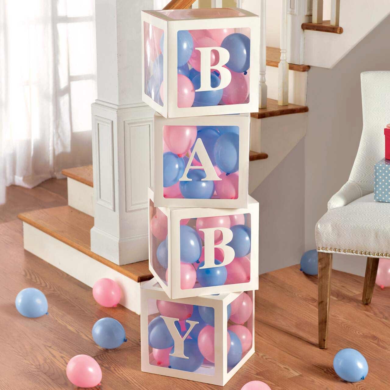 Baby Blocks Decoration with Balloons 5in 68pcs