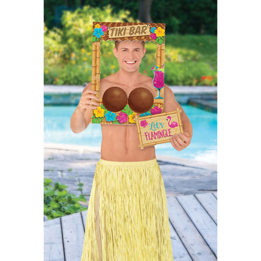 Coconut Bra Printed Board With Glitter Photo Prop