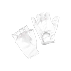 Adult White Fingerless Short Gloves