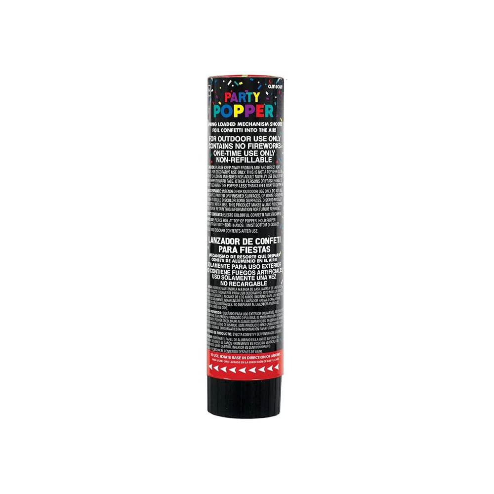 Confetti Popper Multi Foil 8in