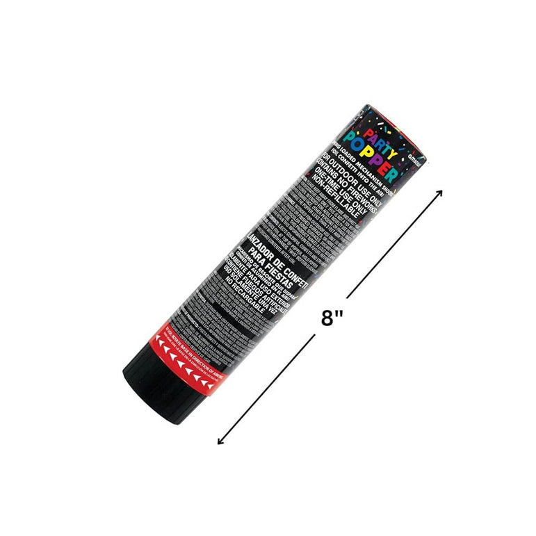 Confetti Popper Multi Foil 8in