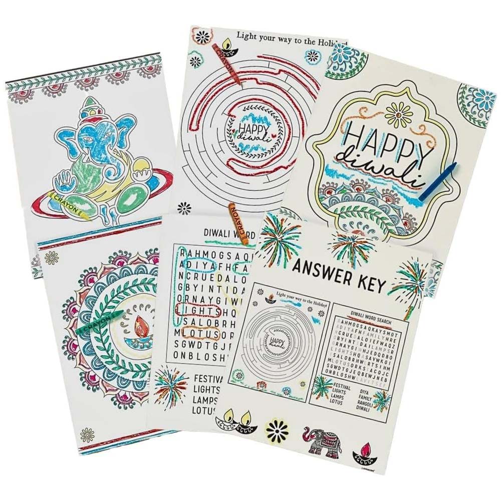 Diwali Paper Activity Sheets 8.5in x 11in