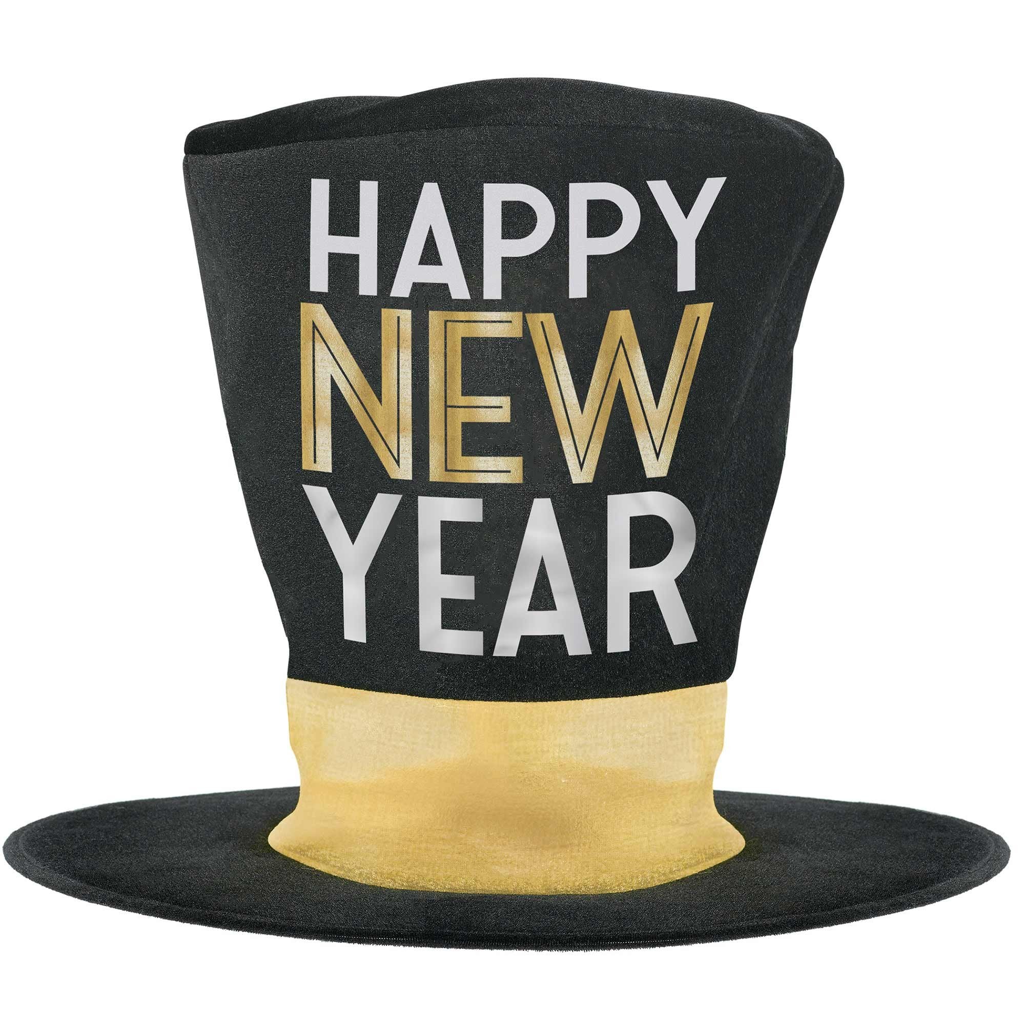Happy New Year Oversized Fabric Top Hat