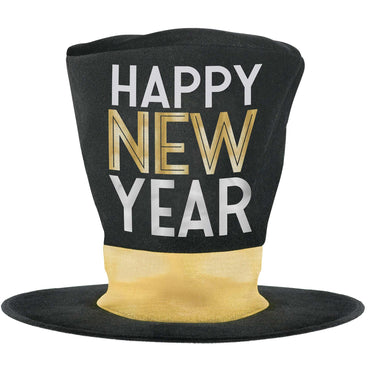 Happy New Year Oversized Fabric Top Hat