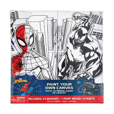 Marvel Spiderman Colour Your Own Canvas Set 2pcs