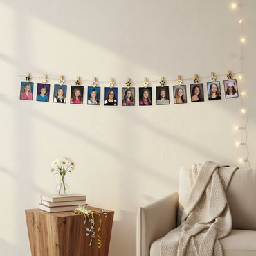 Graduation K-12 Customizable Photo Clip Hanging Garland Banner Decoration 3 ft