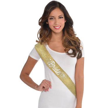 Elegant Bride Fabric Party Sash 30in