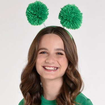 Green Headbopper Pom Pom