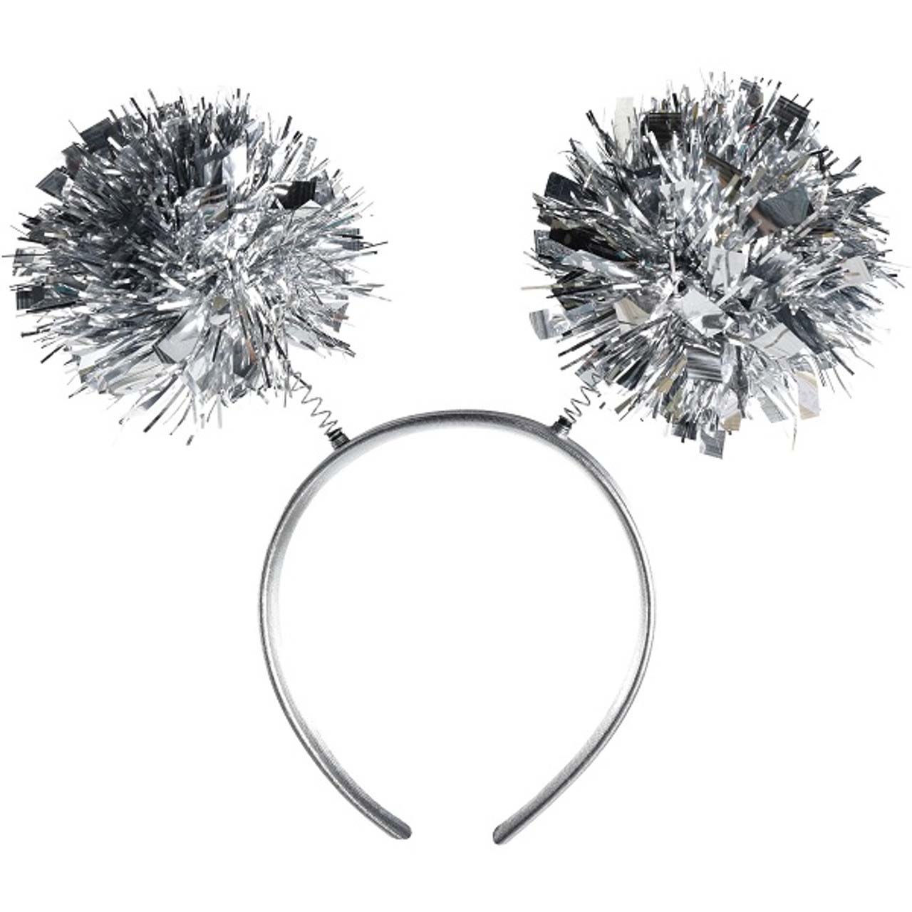 Silver Headbopper Pom Pom