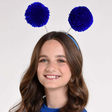 Blue Headbopper Pom Pom