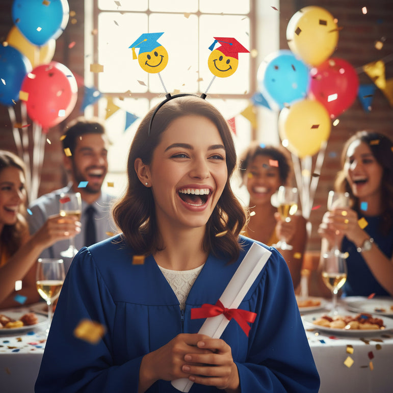 Graduation Happy Face Headbopper