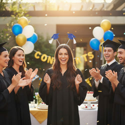 Blue Graduation Cap Head Bopper