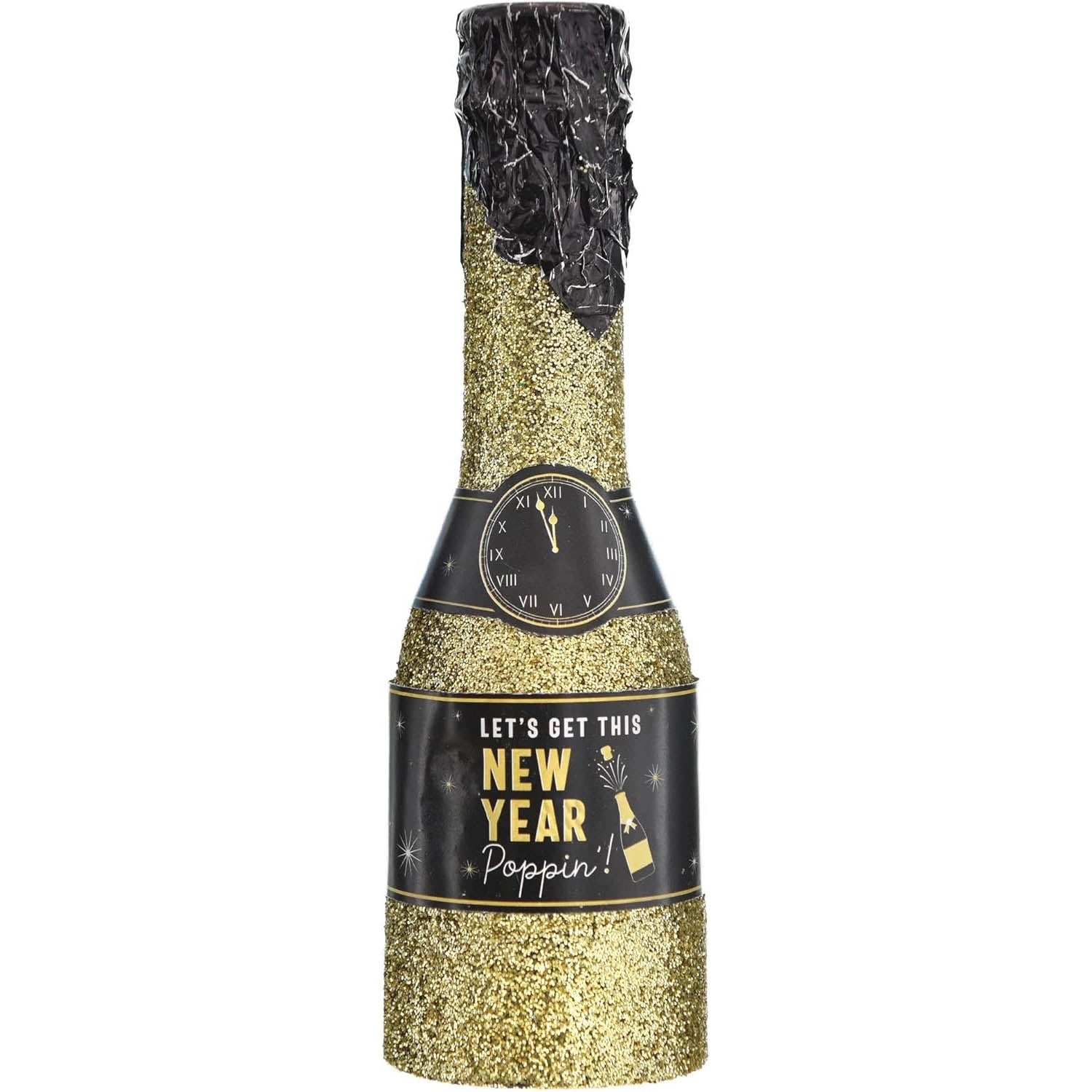 New Year’s Glitters and Confetti Mini Bottle Poppers 6.25in 4pcs