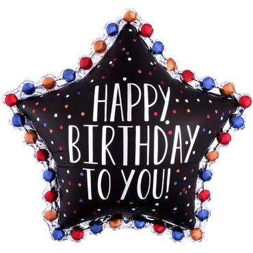 Happy Birthday To You Star Supershape Foil Balloon