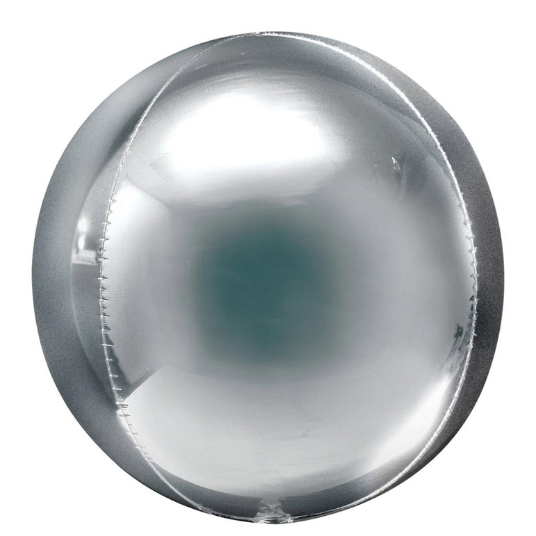 Silver Orbz Jumbo Balloon 53cm