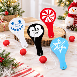 Christmas Paddle Ball Favors 12pcs