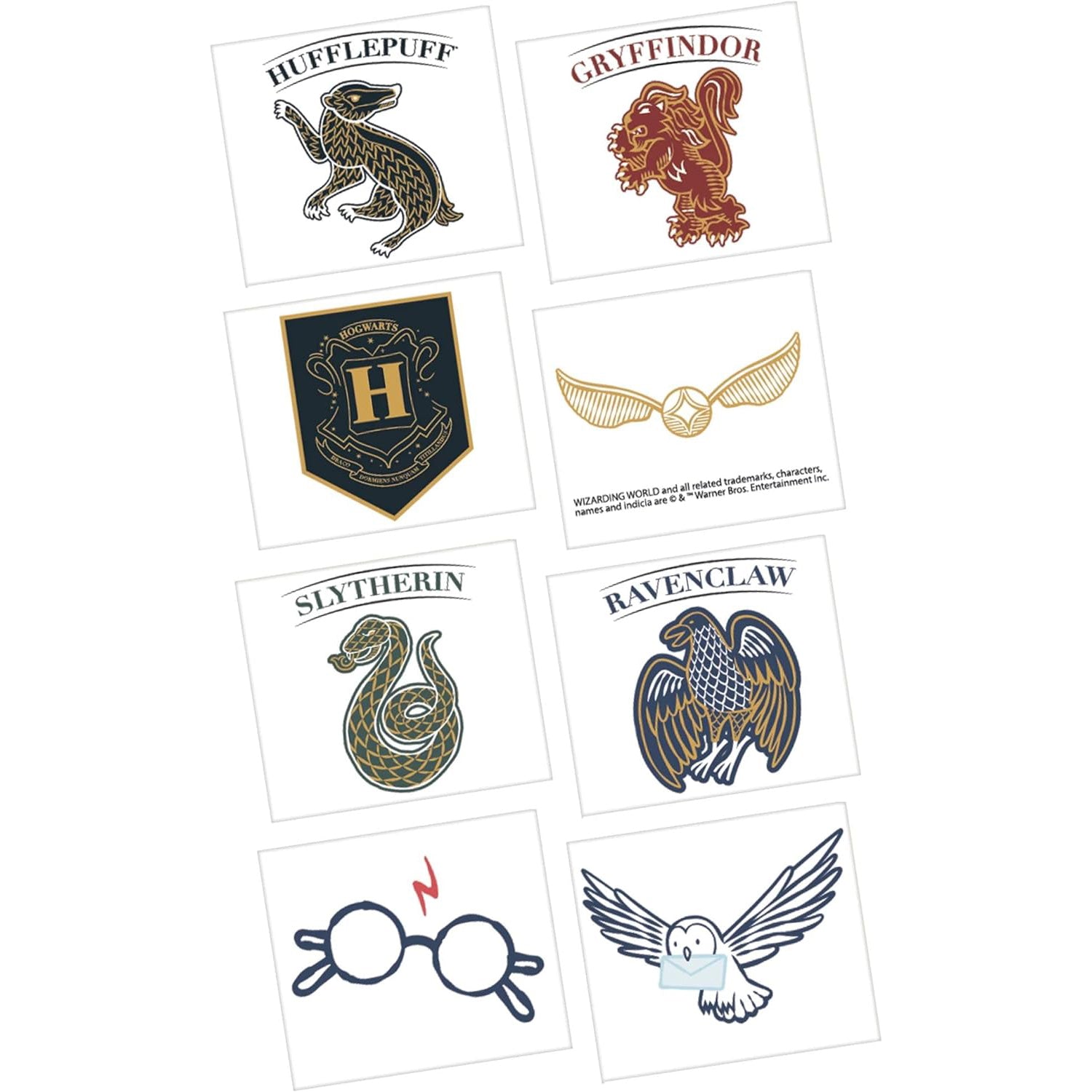 Harry Potter Hogwartz University Plastic Tattoos Favor 24pcs