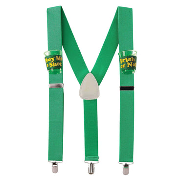 St. Patrick's Day Shot Glass Suspenders