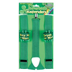St. Patrick's Day Shot Glass Suspenders