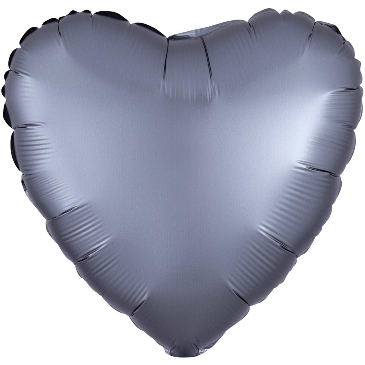 Graphite Standard Heart Satin Luxe Foil Balloon 18in