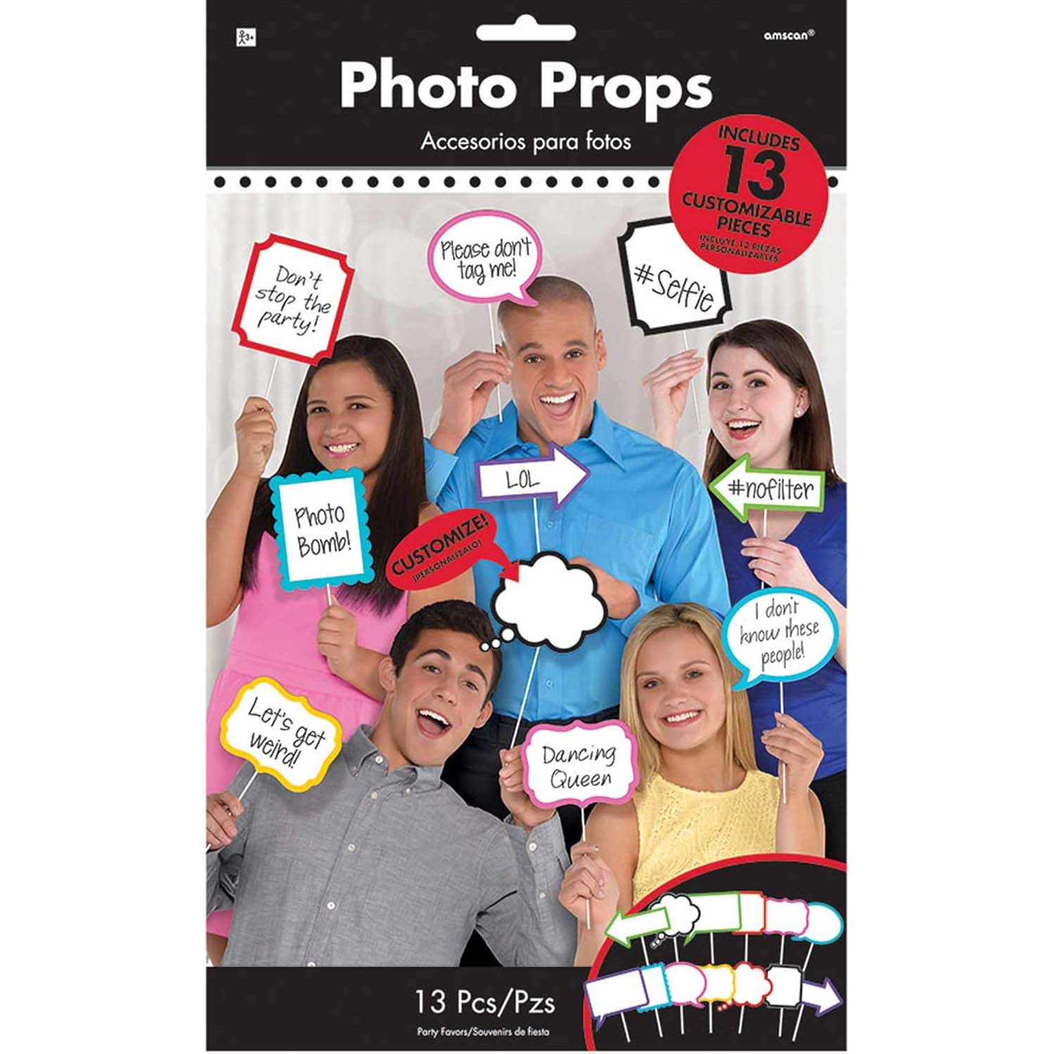 Photo Booth Signs Photo Props 13pcs