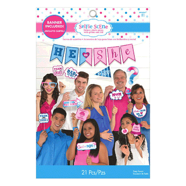 Baby Shower - Gender Reveal Deluxe Photo Props 21pcs