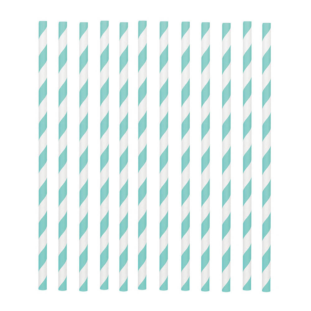 Robins Blue Egg Paper Straws 24pcs
