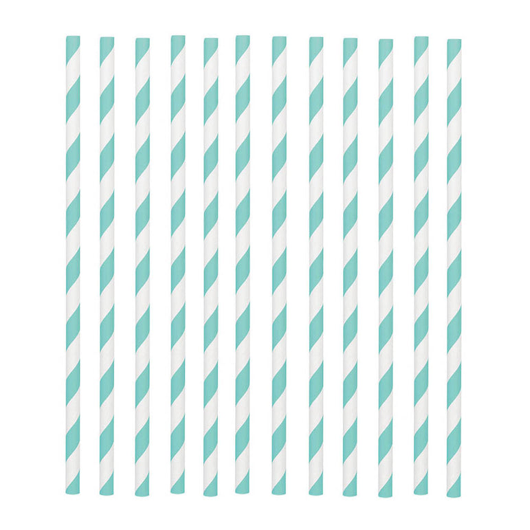 Robins Blue Egg Paper Straws 24pcs
