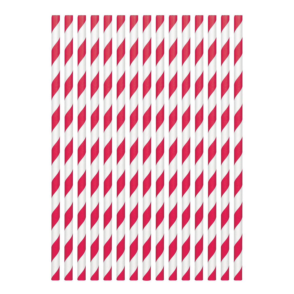 Apple Red Paper Straw 24pcs