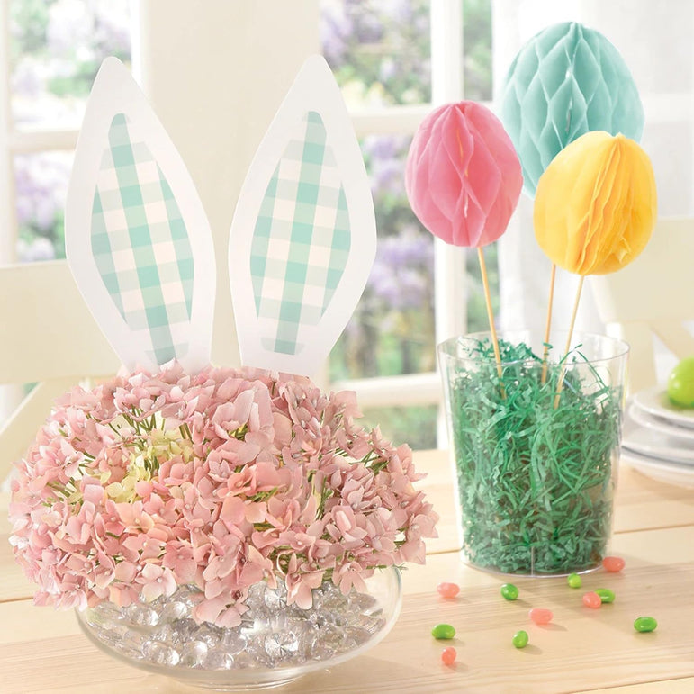 Easter Centerpiece Picks Paper & Honeycomb 5pcs