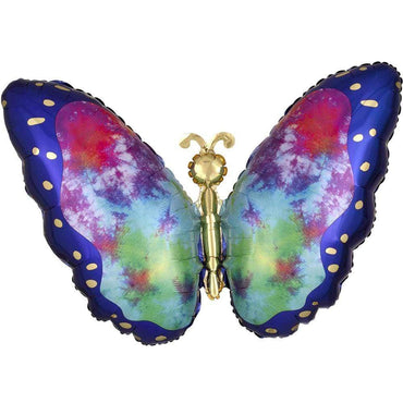 Tie-Dye Butterfly Foil Balloon 26in