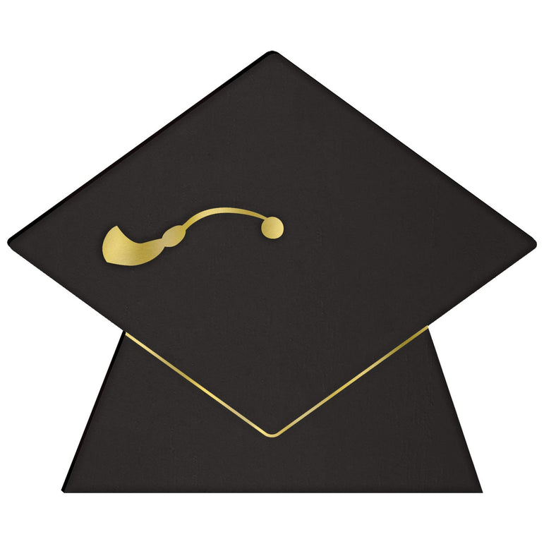 Graduation Cap Glitter Chalkboard Stand Decoration 4pcs