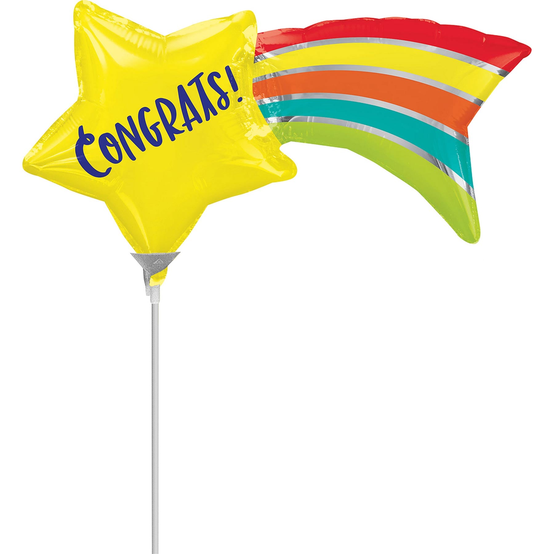 Congrats Shooting Star Mini Shape Balloon 38x17cm