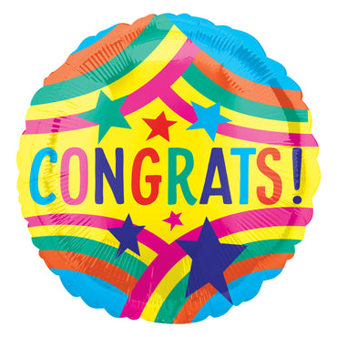 Multicolored Congrats Foil Balloon 53x53cm