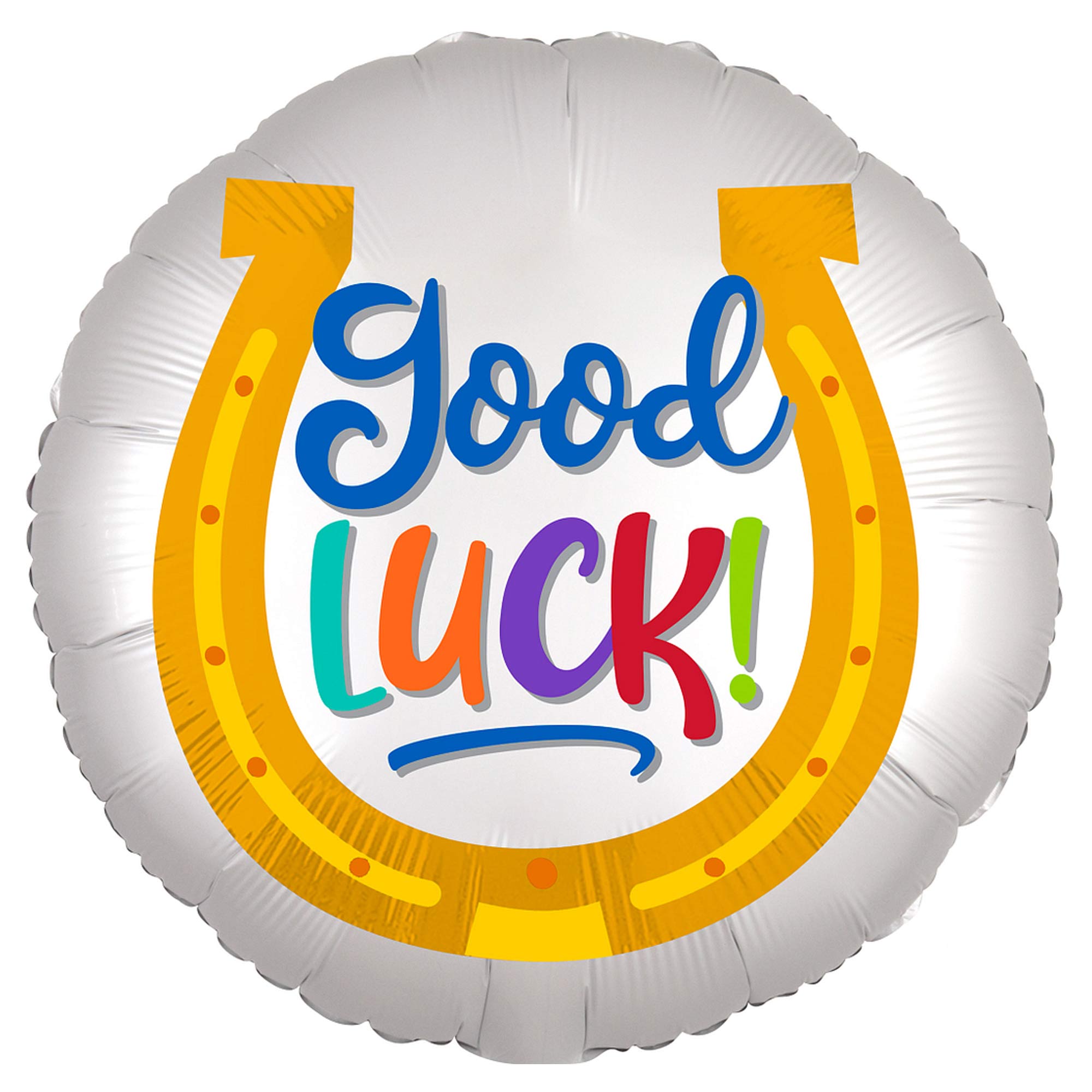 Good Luck Horseshoe Satin Foil Balloon 18in