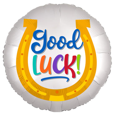 Good Luck Horseshoe Satin Foil Balloon 18in