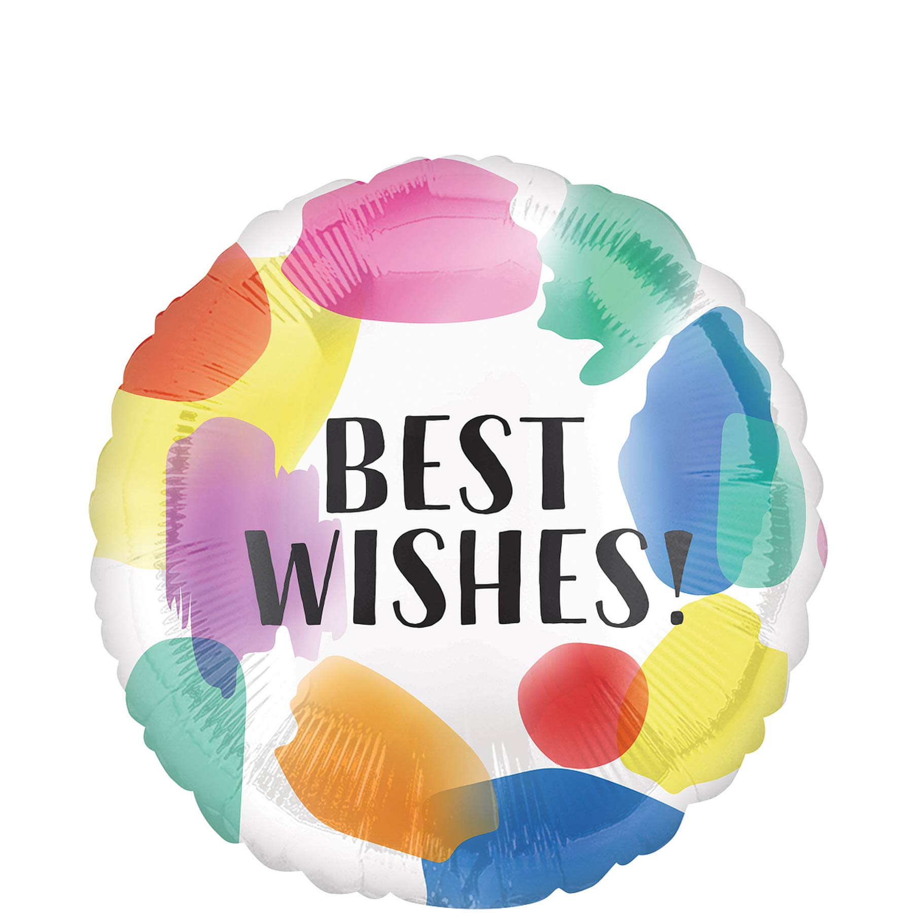 Best Wish Painted Swoosh Foil Balloon 45cm