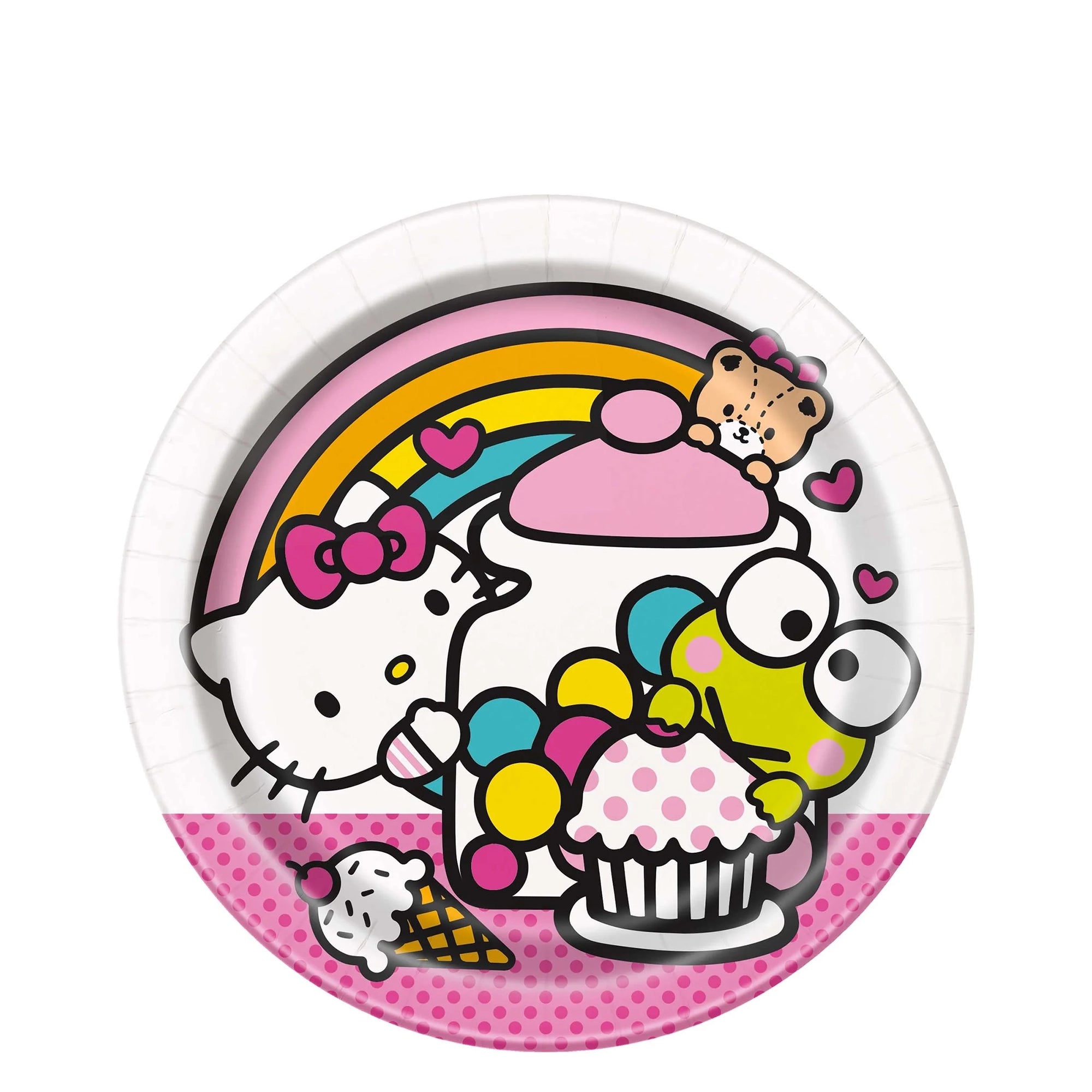 Hello Kitty & Friends Small Round Dessert Paper Plate 7in 8pcs