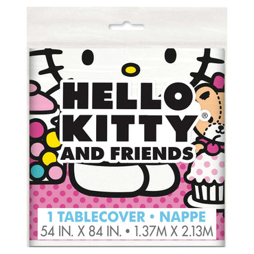 Hello Kitty & Friends Rectangular Plastic Table Cover 54x84in