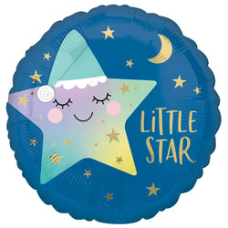 Sleepy Little Star Foil Balloon 18in