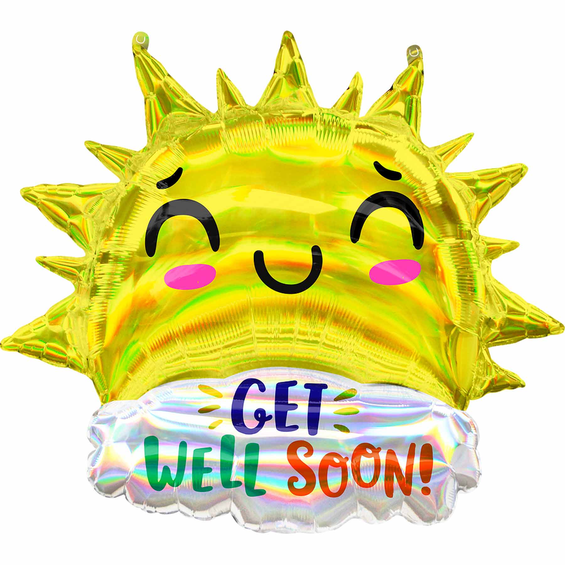 Get Well Happy Sun SuperShape Balloon 73x68cm