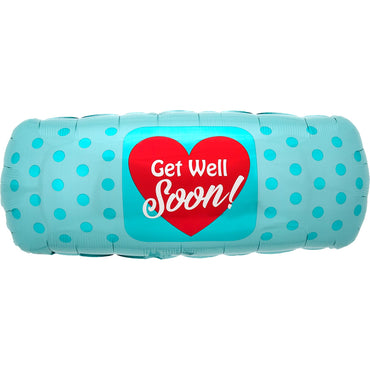 Get Well Soon Bandaid SuperShape Balloon 38x73cm