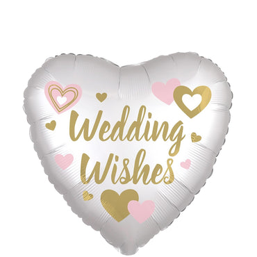 Wedding White Foil Balloon 45cm