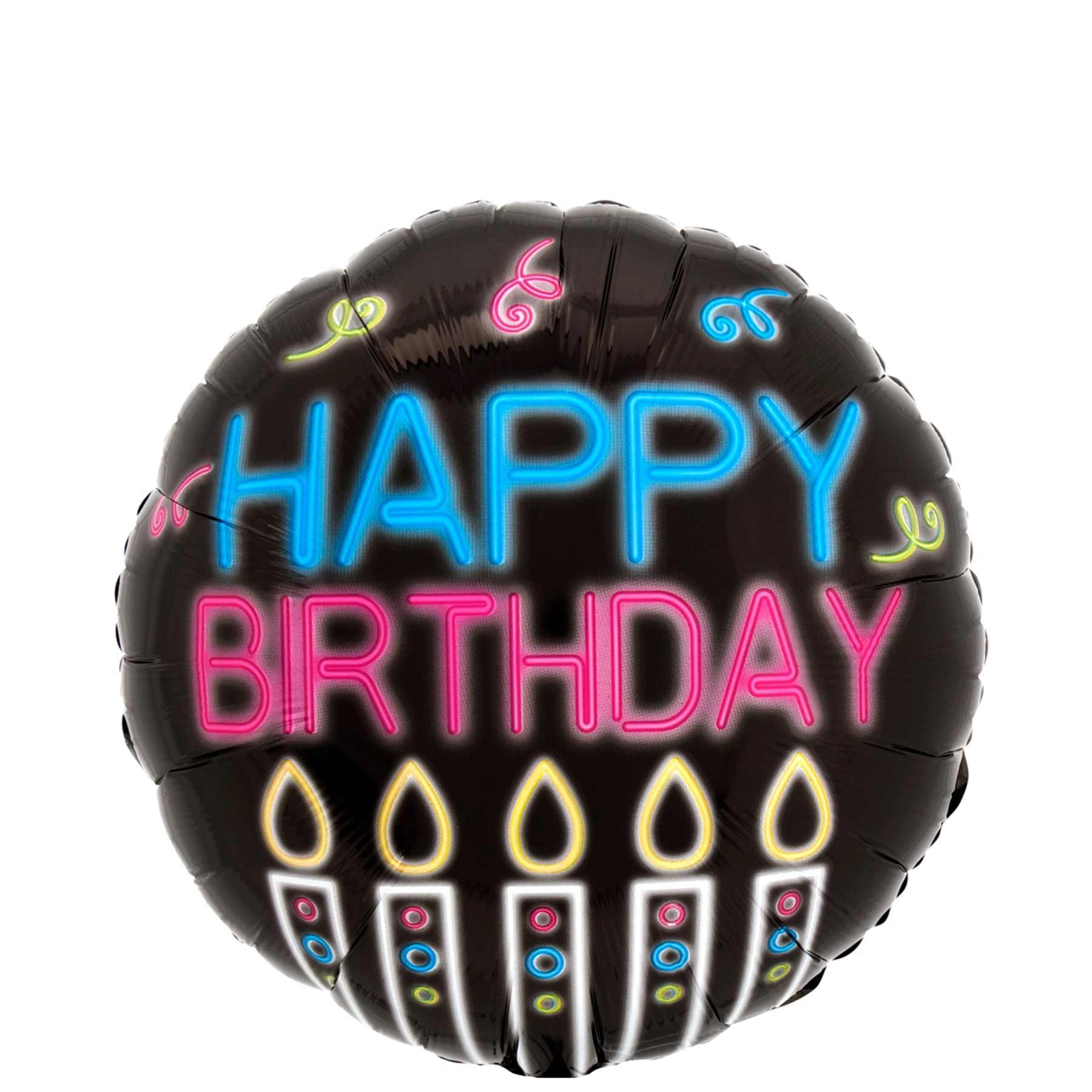 Neon Birthday Foil Balloon 45cm