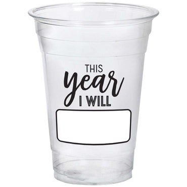 This Year I Will Tumblers Customizable Plastic 16oz, 20pcs