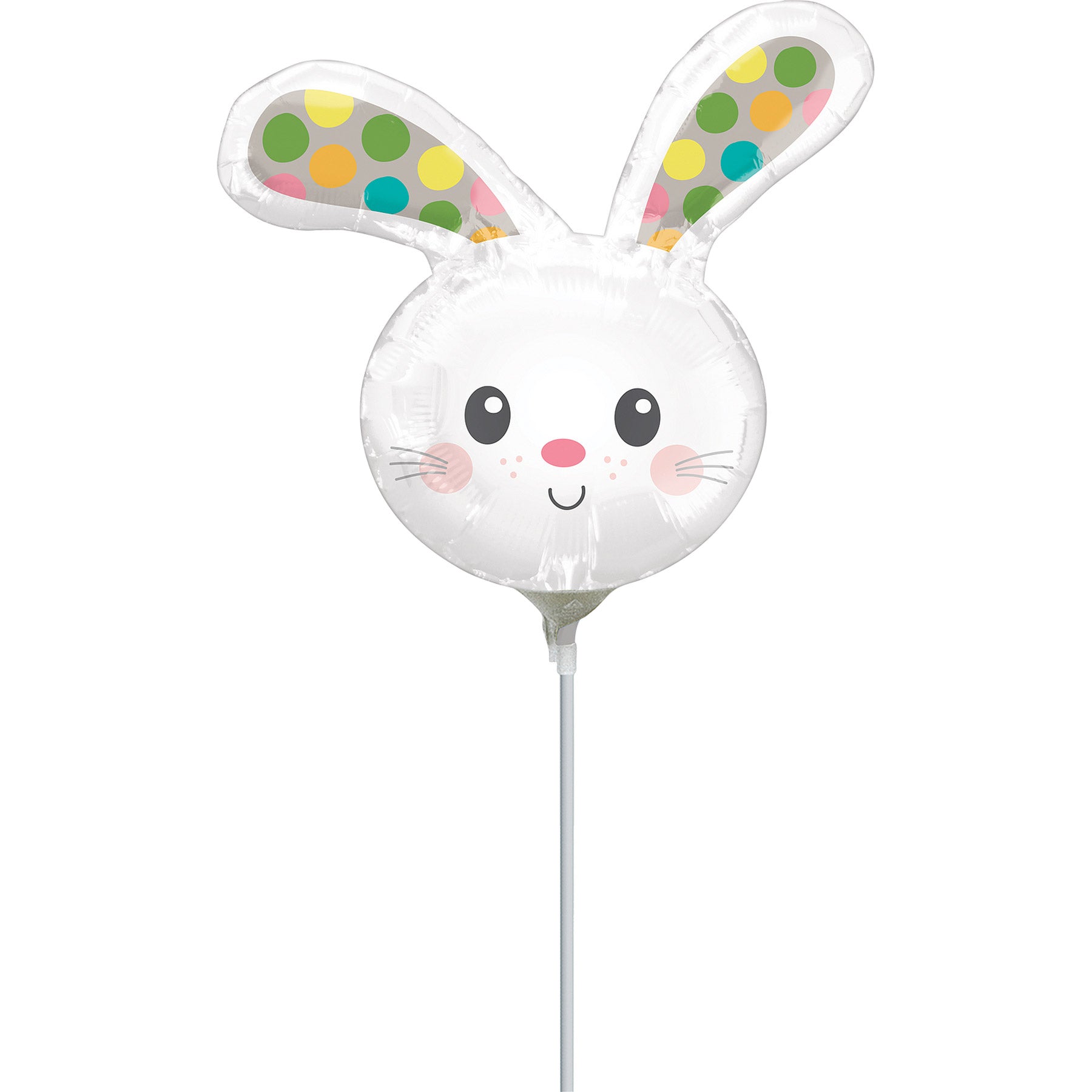 Spotted Bunny Head Mini Shape Balloons 23cm