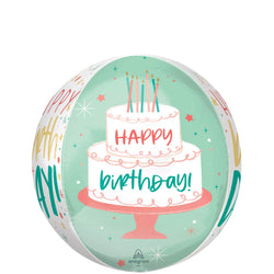 Happy Cake Day Orbz Balloon 38x40cm