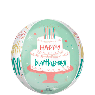 Happy Cake Day Orbz Balloon 38x40cm