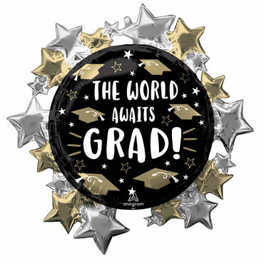 The World Awaits Grad SuperShape Balloon 76cm