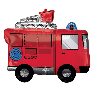 Fire Truck SuperShape Balloon 66x55cm